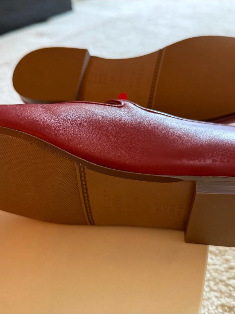 New with Box - Sezane Mary Jane in Burgundy Red - Size 6 US - Picture 2 of 2